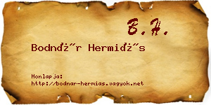 Bodnár Hermiás névjegykártya